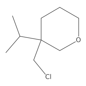 3-(Chloromethyl)-3-(propan-2-yl)oxane结构式