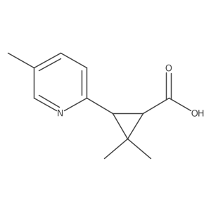 2,2-Dimethyl-3-(5-methylpyridin-2-yl)cyclopropane-1-carboxylic acid Structure