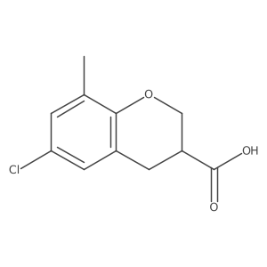 6-Chloro-8-methylchromane-3-carboxylic acid结构式