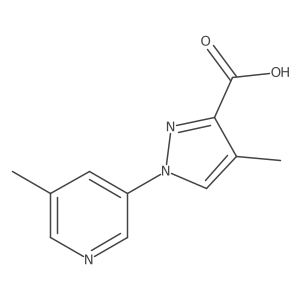 4-methyl-1-(5-methylpyridin-3-yl)-1H-pyrazole-3-carboxylic acid Structure