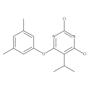 2,4-Dichloro-6-(3,5-dimethyl-phenoxy)-5-isopropyl-pyrimidine Structure