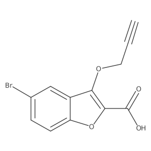 5-Bromo-3-(prop-2-yn-1-yloxy)benzofuran-2-carboxylic acid Structure
