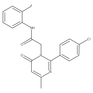 2-[2-(4-Chlorophenyl)-4-methyl-6-oxo-1,6-dihydropyrimidin-1-YL]-N-(2-fluorophenyl)acetamide Structure