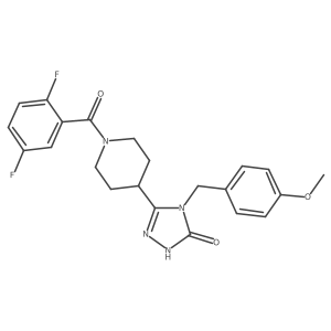 5-[1-(2,5-difluorobenzoyl)piperidin-4-yl]-4-(4-methoxybenzyl)-2,4-dihydro-3H-1,2,4-triazol-3-one Structure