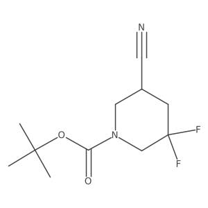 1-Piperidinecarboxylic acid, 5-cyano-3,3-difluoro-, 1,1-dimethylethyl ester Structure