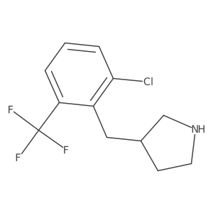 3-{[2-Chloro-6-(trifluoromethyl)phenyl]methyl}pyrrolidine结构式