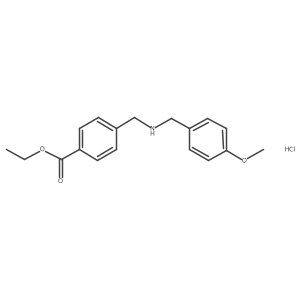 Ethyl 4-{[(4-methoxybenzyl)amino]-methyl}benzoate hydrochloride Structure