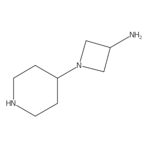 1-(Piperidin-4-YL)azetidin-3-amine结构式