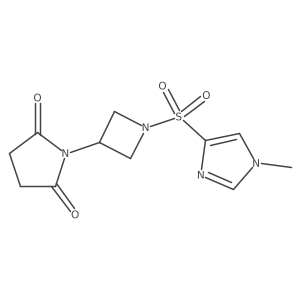 1-(1-((1-methyl-1H-imidazol-4-yl)sulfonyl)azetidin-3-yl)pyrrolidine-2,5-dione结构式