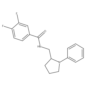 3,4-difluoro-N-[(1-phenylpyrrolidin-2-yl)methyl]benzamide Structure