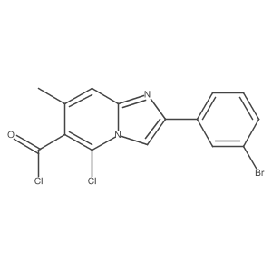 2-(3-Bromophenyl)-5-chloro-7-methylimidazo[1,2-a]pyridine-6-carbonyl chloride结构式