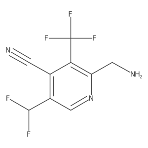 2-(Aminomethyl)-4-cyano-5-(difluoromethyl)-3-(trifluoromethyl)pyridine结构式