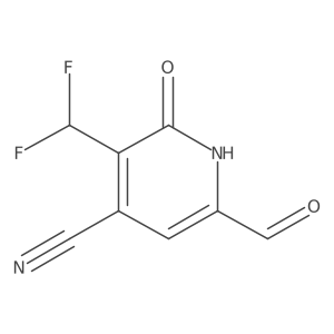 4-Cyano-3-(difluoromethyl)-2-hydroxypyridine-6-carboxaldehyde Structure