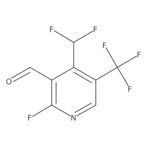 4-(Difluoromethyl)-2-fluoro-5-(trifluoromethyl)nicotinaldehyde Structure