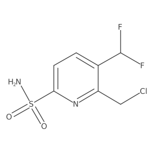 2-(Chloromethyl)-3-(difluoromethyl)pyridine-6-sulfonamide结构式