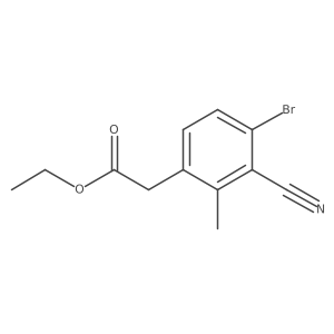 Ethyl 4-bromo-3-cyano-2-methylphenylacetate Structure
