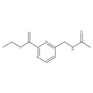 N-[[2-(1-Ethoxyethenyl)-4-pyrimidinyl]methyl]acetamide结构式