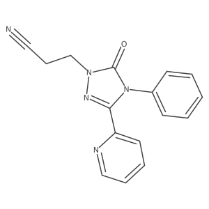 4,5-Dihydro-5-oxo-4-phenyl-3-(2-pyridinyl)-1H-1,2,4-triazole-1-propanenitrile结构式
