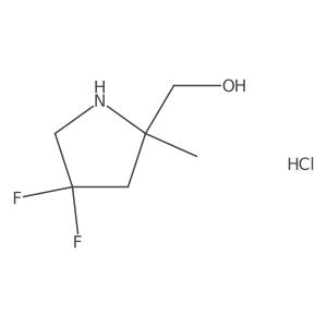 (4,4-Difluoro-2-methylpyrrolidin-2-yl)methanol hydrochloride结构式