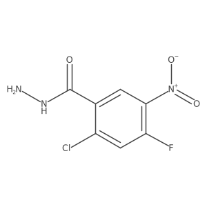 2-Chloro-4-fluoro-5-nitrobenzohydrazide结构式