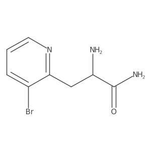 2-Amino-3-(3-bromopyridin-2-yl)propanamide结构式