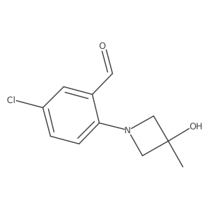 5-Chloro-2-(3-hydroxy-3-methylazetidin-1-yl)benzaldehyde Structure