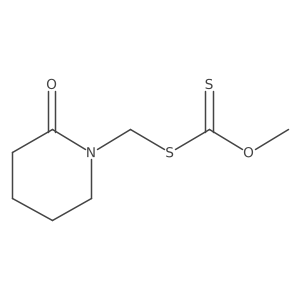 Carbonodithioic acid, O-methyl S-[(2-oxo-1-piperidinyl)methyl] ester结构式