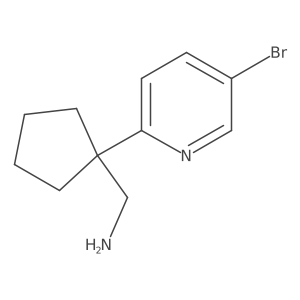 [1-(5-Bromopyridin-2-yl)cyclopentyl]methanamine Structure