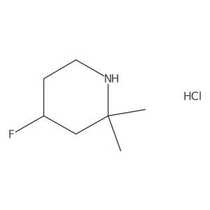 4-Fluoro-2,2-dimethylpiperidine hcl Structure