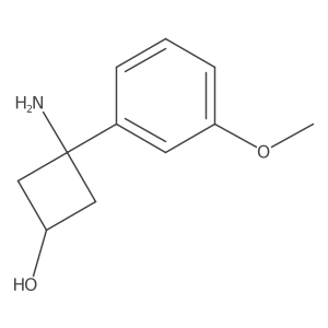 3-Amino-3-(3-methoxyphenyl)cyclobutan-1-ol Structure