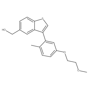 (3-(5-(2-Methoxyethoxy)-2-methylphenyl)benzo[b]thiophen-5-yl)methanol Structure