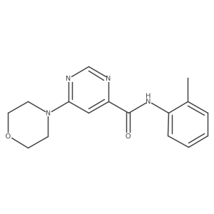 6-morpholino-N-(o-tolyl)pyrimidine-4-carboxamide结构式