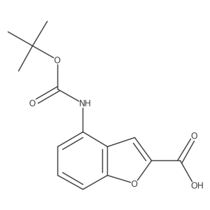 4-((tert-Butoxycarbonyl)amino)benzofuran-2-carboxylic acid结构式