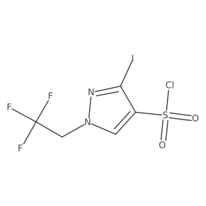 3-Iodo-1-(2,2,2-trifluoroethyl)-1H-pyrazole-4-sulfonyl chloride结构式