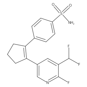 4-[2-[5-(Difluoromethyl)-6-fluoropyridin-3-yl]cyclopenten-1-yl]benzenesulfonamide Structure