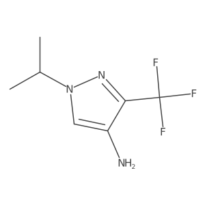 1-Isopropyl-3-(trifluoromethyl)-1H-pyrazol-4-amine结构式