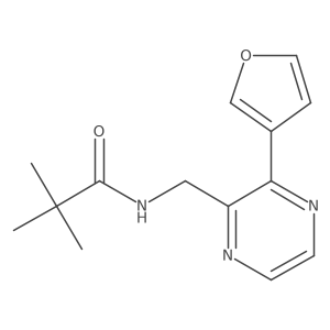 N-((3-(furan-3-yl)pyrazin-2-yl)methyl)pivalamide Structure