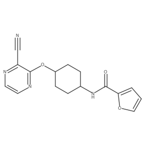 N-((1r,4r)-4-((3-cyanopyrazin-2-yl)oxy)cyclohexyl)furan-2-carboxamide Structure