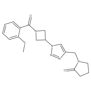 1-((1-(1-(2-(methylthio)benzoyl)azetidin-3-yl)-1H-1,2,3-triazol-4-yl)methyl)pyrrolidin-2-one结构式