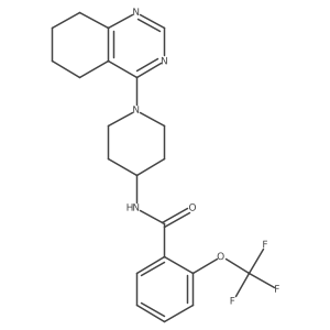 N-[1-(5,6,7,8-tetrahydroquinazolin-4-yl)piperidin-4-yl]-2-(trifluoromethoxy)benzamide结构式