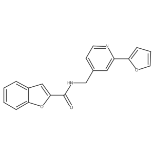 N-((2-(furan-2-yl)pyridin-4-yl)methyl)benzofuran-2-carboxamide Structure