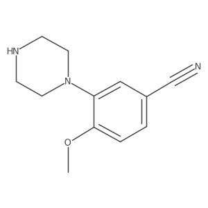 4-Methoxy-3-(piperazin-1-yl)benzonitrile Structure