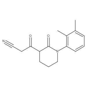 3-[1-(2,3-Dimethylphenyl)-2-oxopiperidin-3-yl]-3-oxopropanenitrile Structure