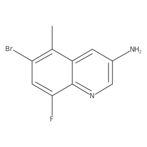 6-Bromo-8-fluoro-5-methylquinolin-3-amine结构式