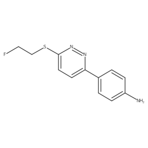 4-{6-[(2-Fluoroethyl)sulfanyl]pyridazin-3-yl}aniline结构式