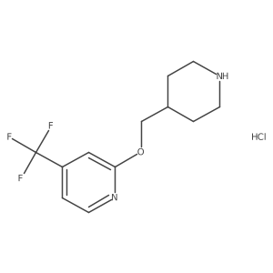 2-[(Piperidin-4-yl)methoxy]-4-(trifluoromethyl)pyridine hydrochloride结构式