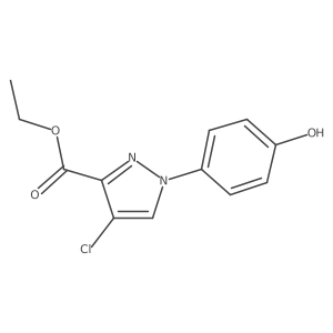 Ethyl 4-chloro-1-(4-hydroxyphenyl)-1H-pyrazole-3-carboxylate结构式