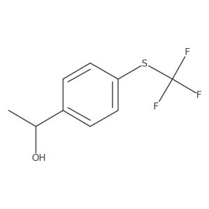 1-{4-[(Trifluoromethyl)sulfanyl]phenyl}ethan-1-ol Structure