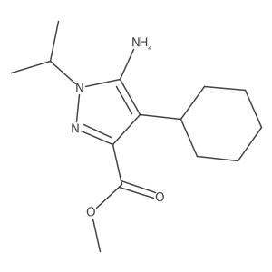 methyl 5-amino-4-cyclohexyl-1-(propan-2-yl)-1H-pyrazole-3-carboxylate Structure