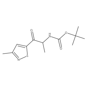 tert-butyl N-[(2S)-1-(3-methyl-1,2-thiazol-5-yl)-1-oxopropan-2-yl]carbamate结构式